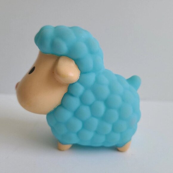 5/$12 Munchkin 2014 Blue Tan Sheep Toy Replacement Part 2.5" Farm Barn Animals - Picture 4 of 8